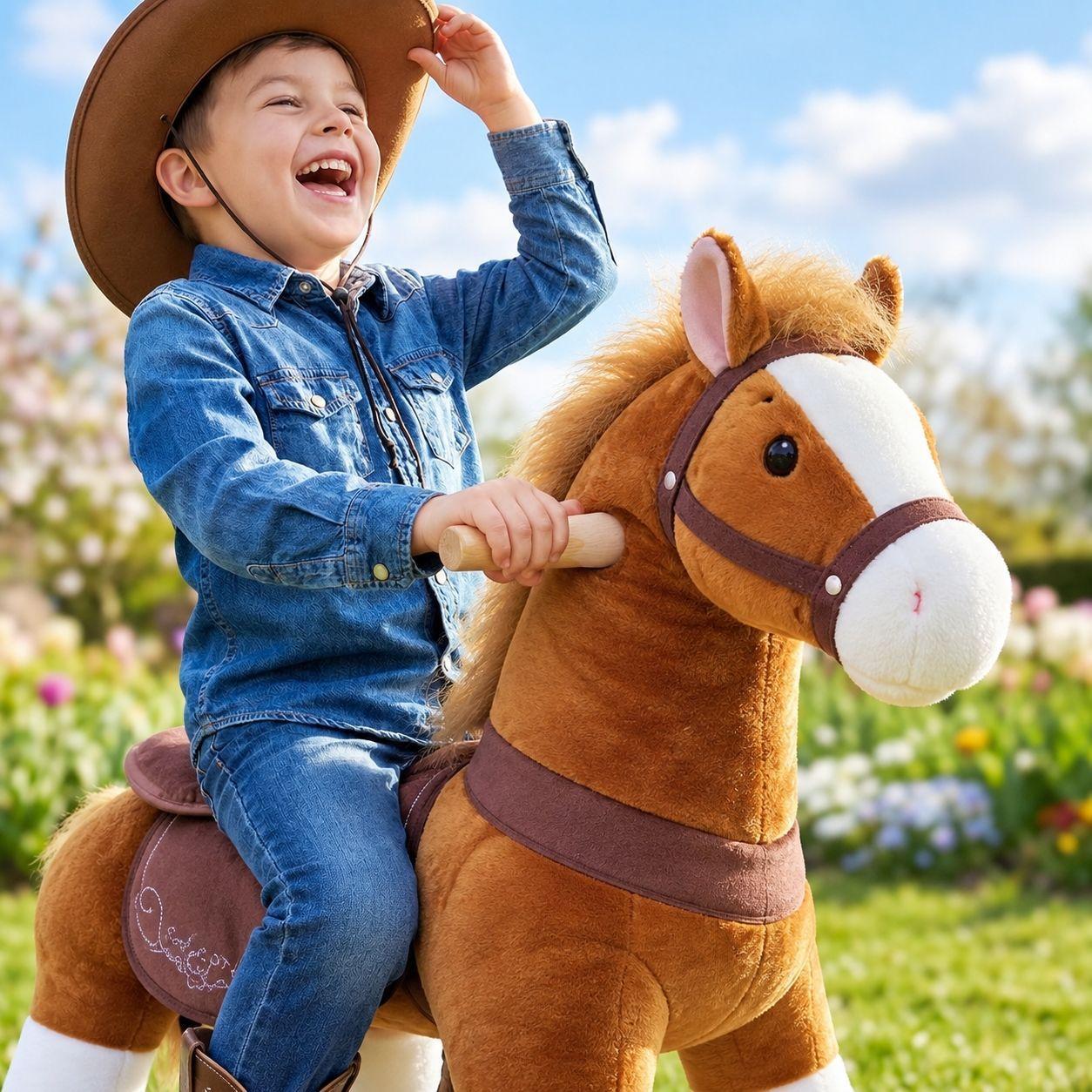 Caballo De Montar De Juguete Para Ni os Con Rueda Y Sonido-1