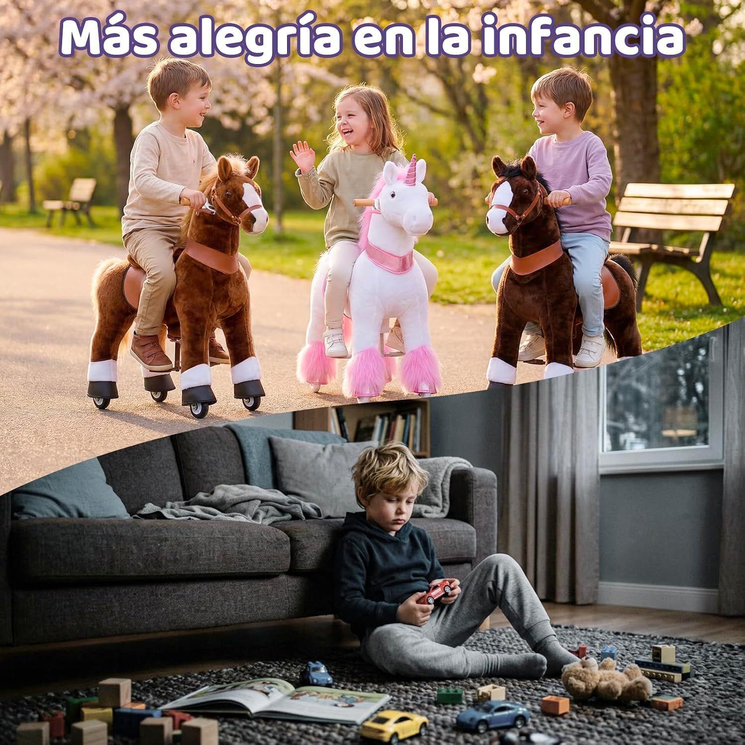 Caballo De Montar De Juguete Para Ni os Con Rueda Y Sonido-5