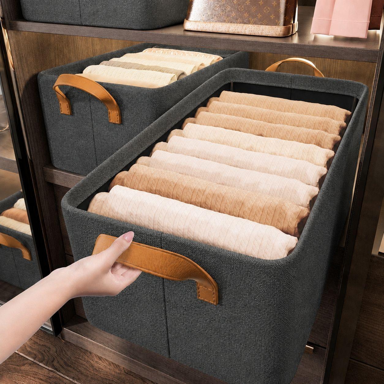 Bolsas Organizador Ropa Caja Almacenamiento Plegable Con Asa-2