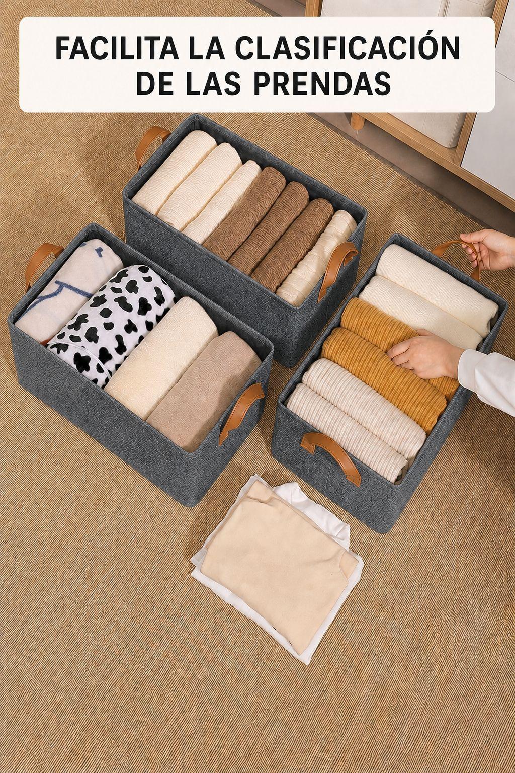 Bolsas Organizador Ropa Caja Almacenamiento Plegable Con Asa-5