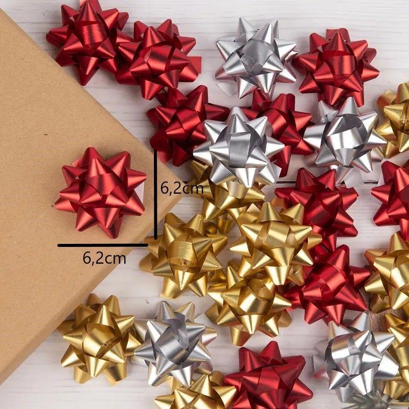 Pack 9 Lazos Decorativos Para Regalos De Navidad 6,2cm-3