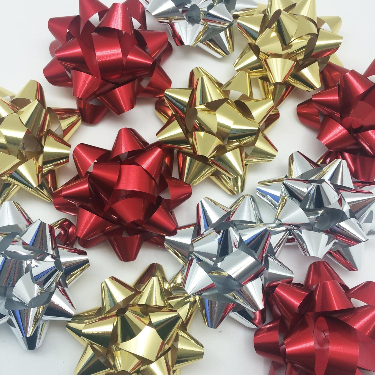 Pack 9 Lazos Decorativos Para Regalos De Navidad 6,2cm-4