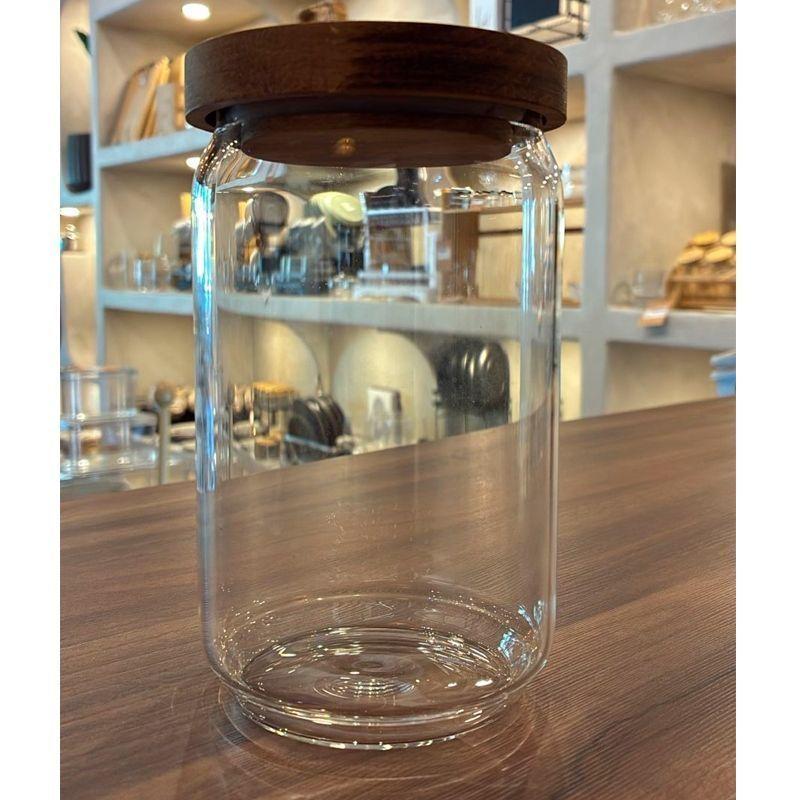 Tarro De Vidrio Hermetico De Cocina Con Tapa De Madera 650ml-5