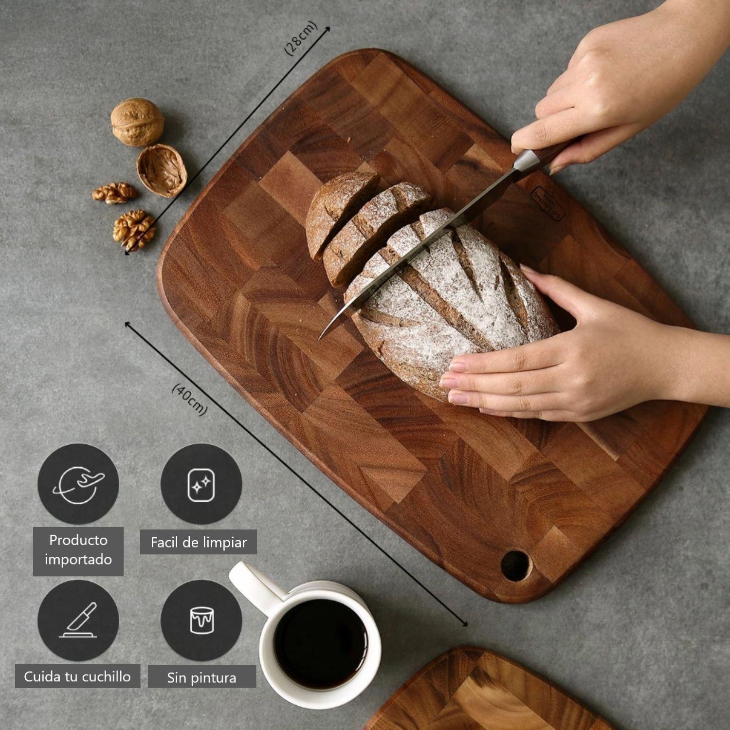 Tabla De Madera Para Cortar Carne Quesos Y Verduras-4