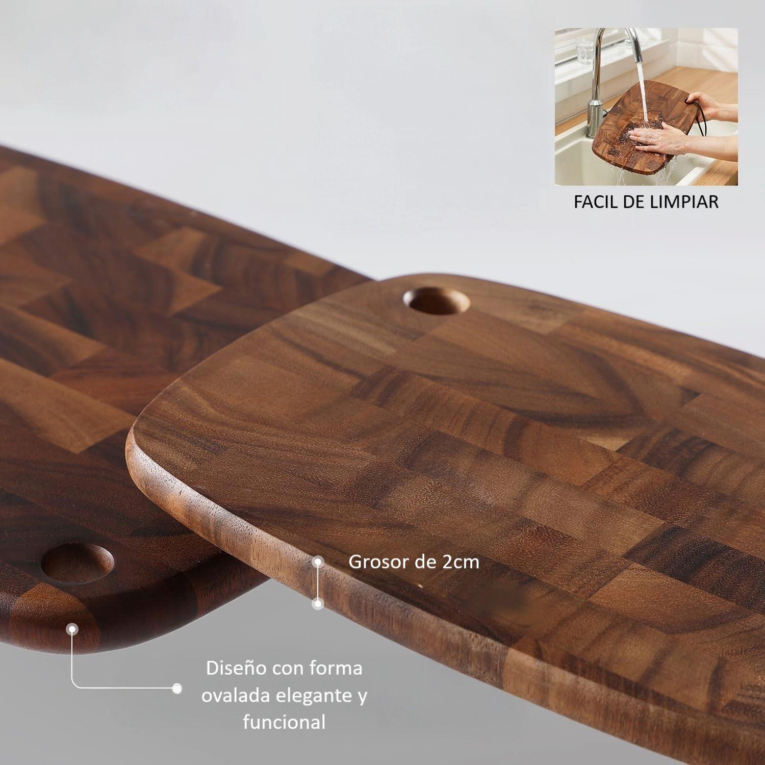 Tabla De Madera Para Cortar Carne Quesos Y Verduras-5