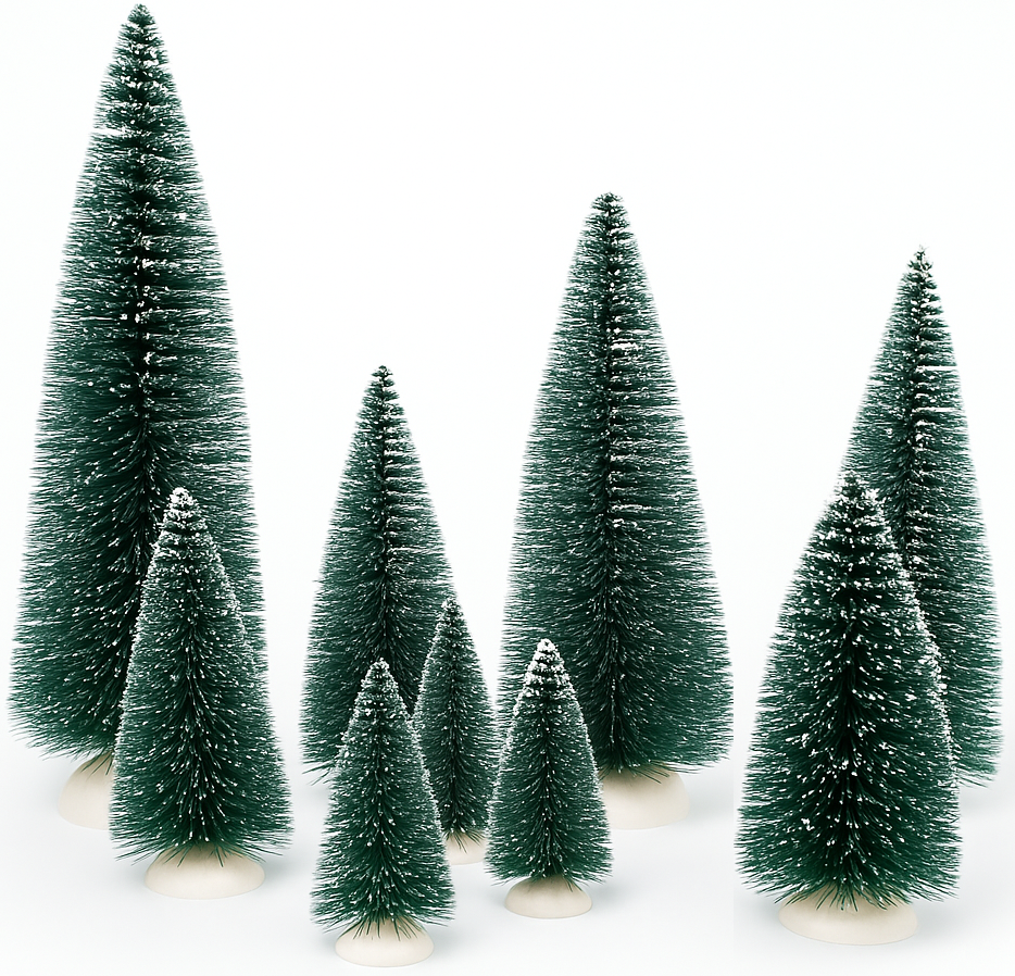 Set 9 Mini Arbol De Navidad 9 Pinos Pequeños Decorativo-0