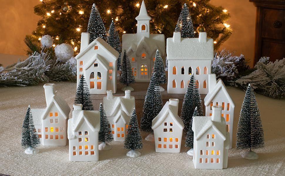 Set 9 Mini Arbol De Navidad 9 Pinos Pequeños Decorativo-2