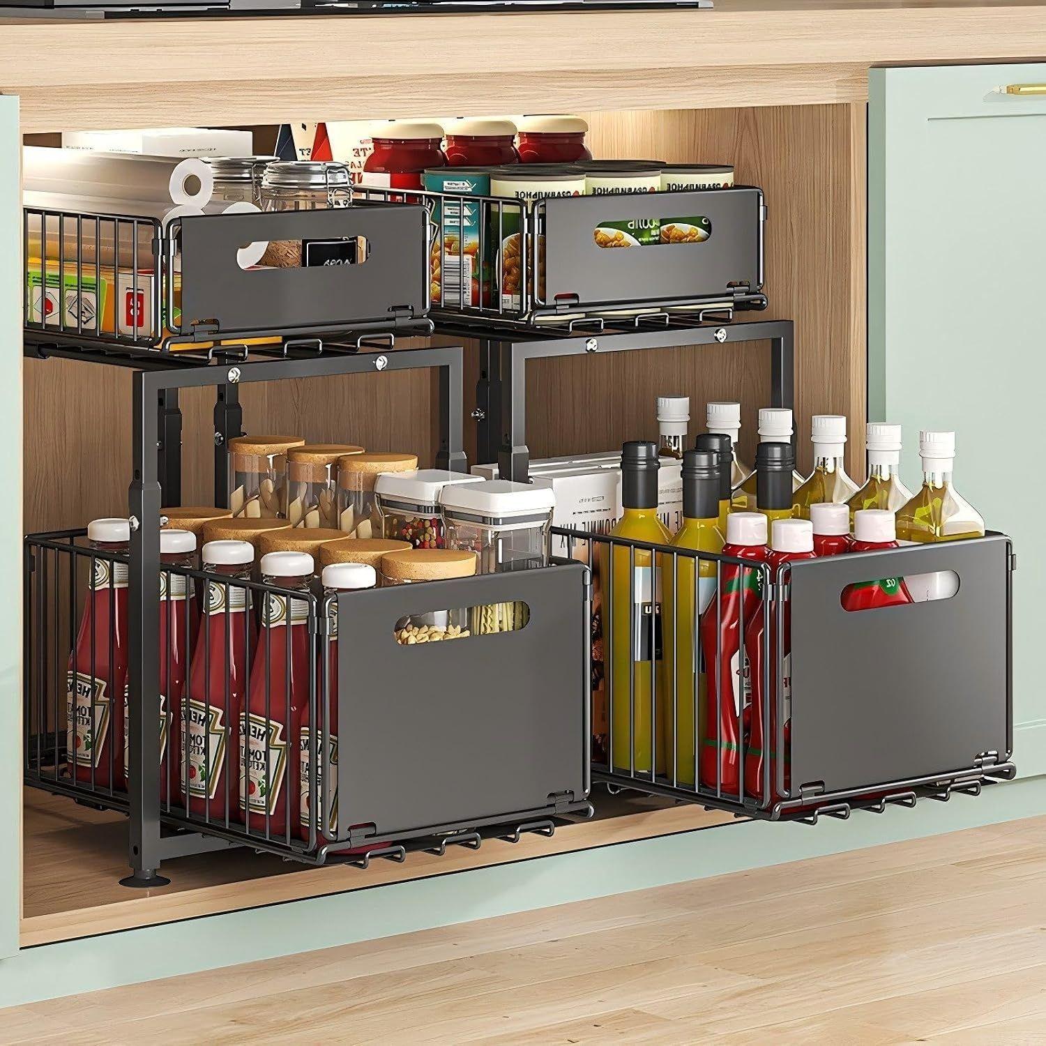 Estante Organizador Debajo Fregadero 2 Niveles Cocina Y Ba o-1