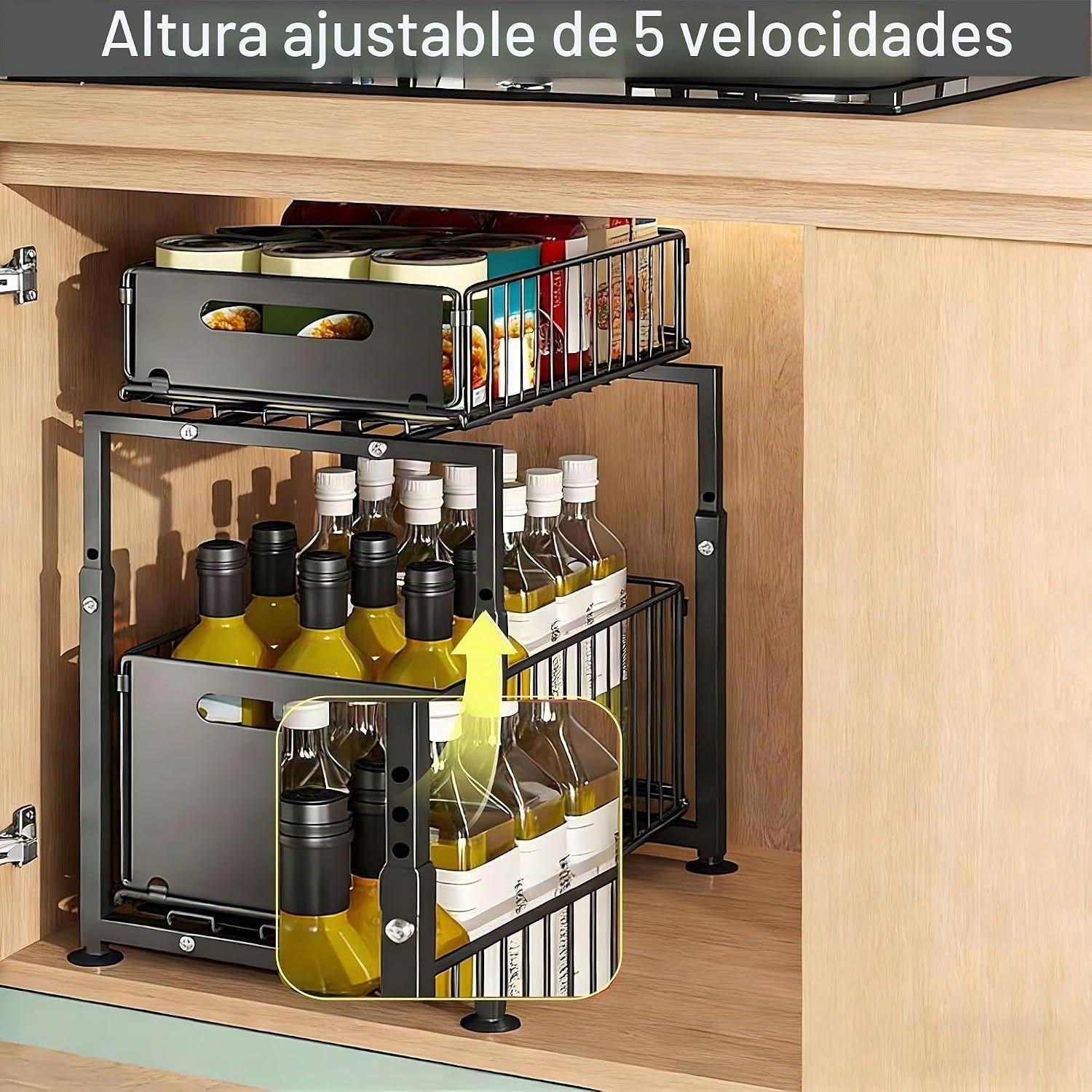 Estante Organizador Debajo Fregadero 2 Niveles Cocina Y Ba o-3