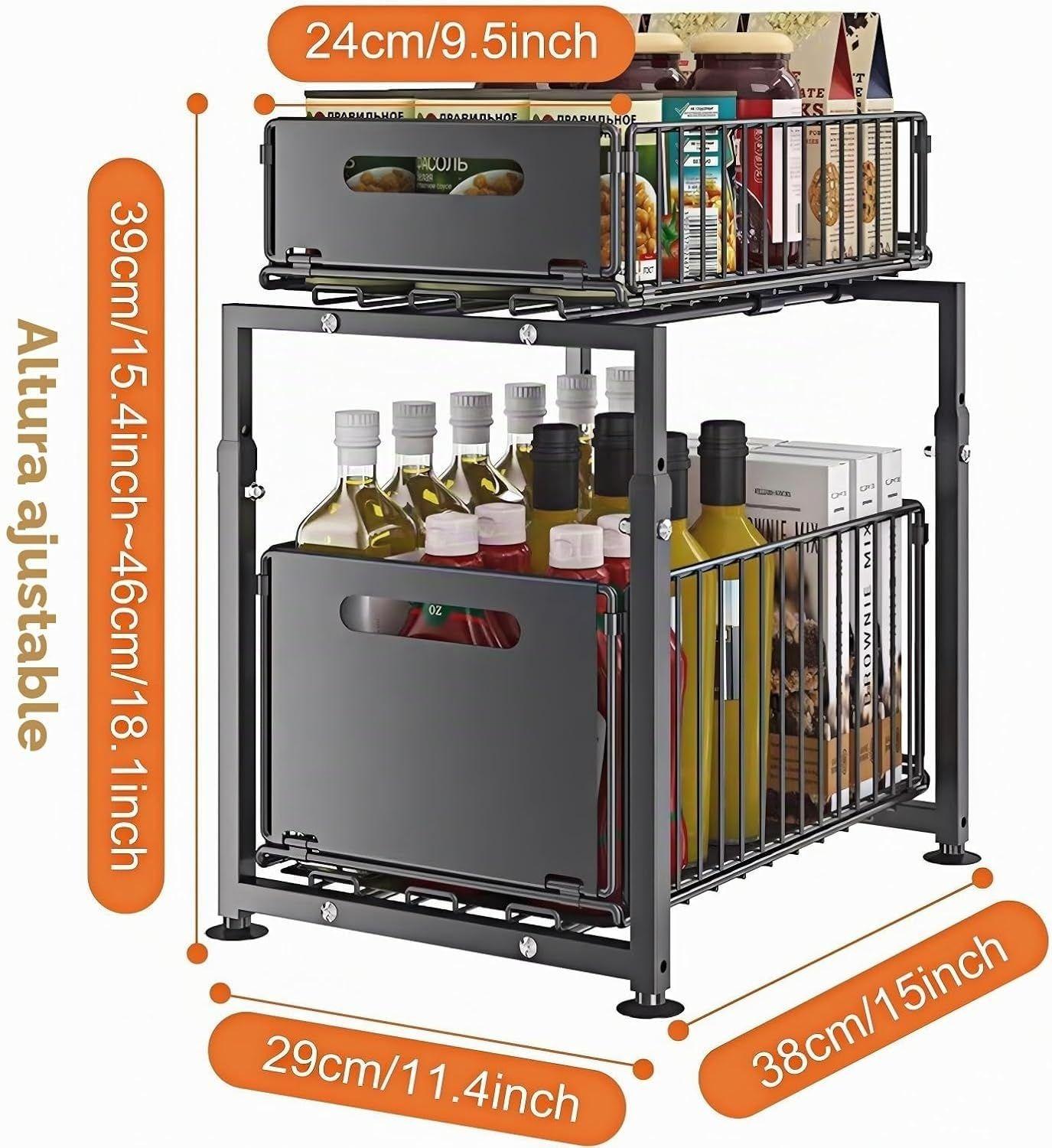 Estante Organizador Debajo Fregadero 2 Niveles Cocina Y Ba o-6