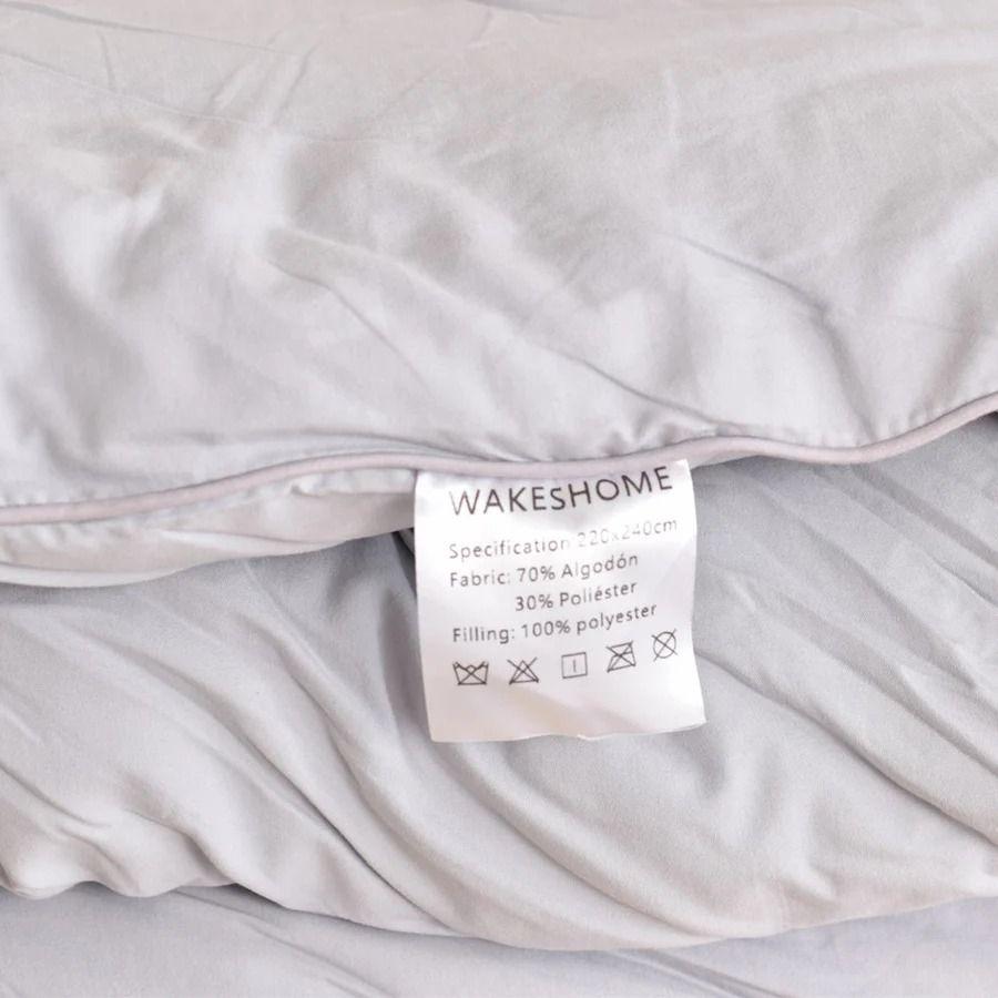 Plumón Nordico Calidad Premium Quilt Healthy Sleep Wakeshome Color Gris-2