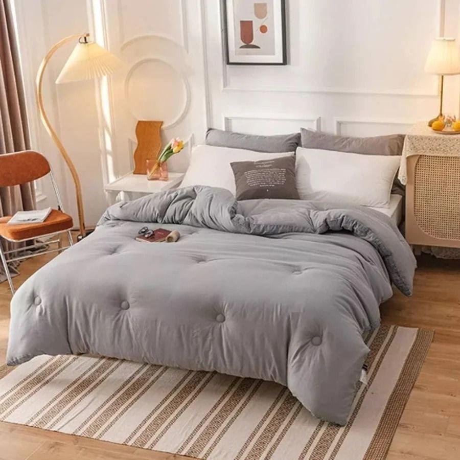 Plumón Nordico Calidad Premium Quilt Healthy Sleep Wakeshome Color Gris-4