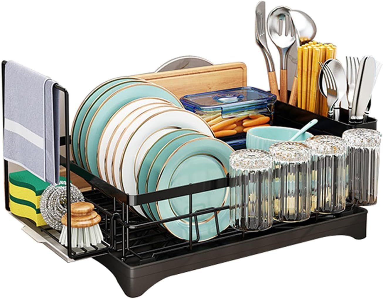 Escurridor de Platos y Utensilios Drenaje Automatico Gran Capacidad-0