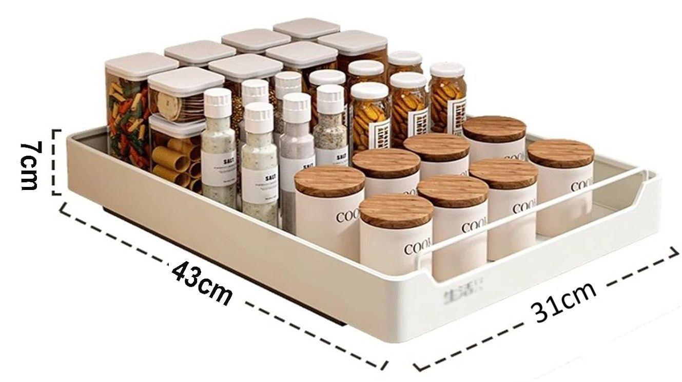 Organizador De Cocina Repisa Extraible Para Cajones Bandeja Desplegable Organizador Modular-6