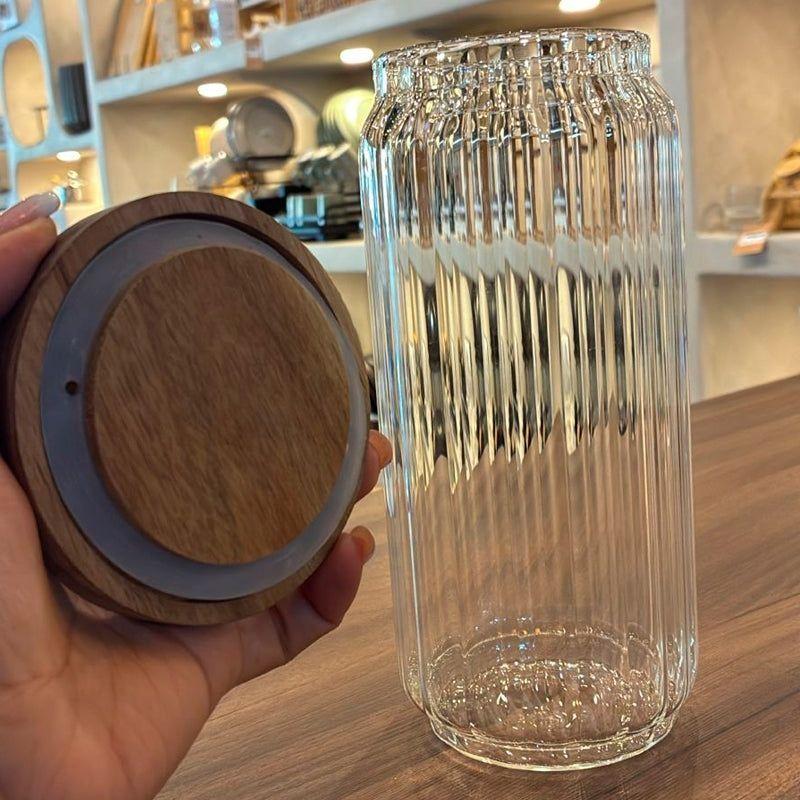 Contenedores De Vidrio Con Tapa Tarros Hermeticos De Cocina 950ml-6