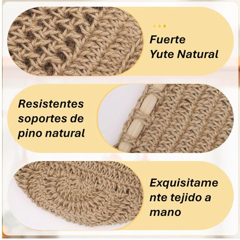 Organizador De Frutas y verduras de 3 Cestas Colgantes Tejido A Mano WakesHome-4