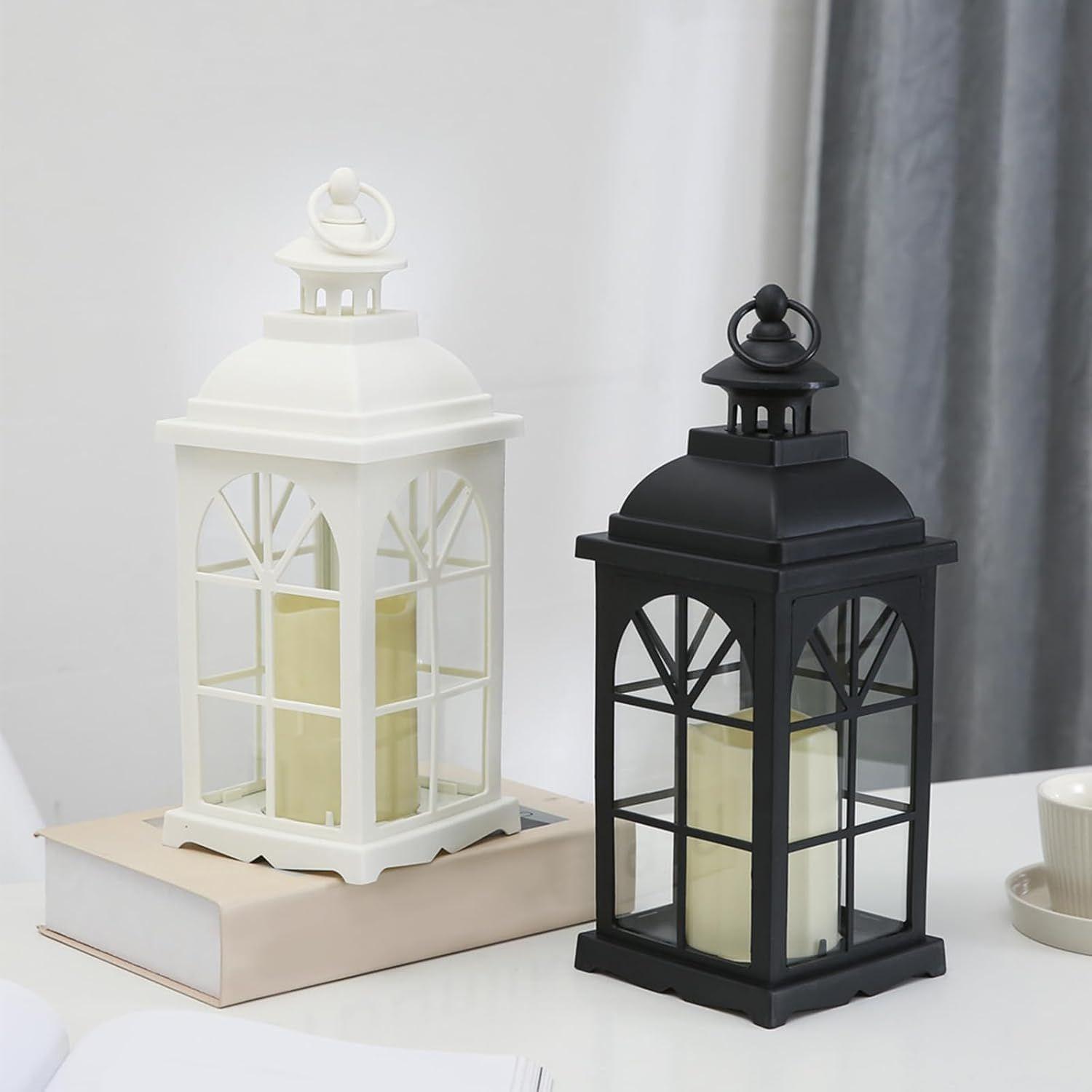 Adorno De Navidad Lampara Farol Led Decorativo Con Vidrio-2