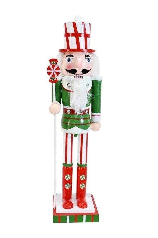 Soldado Cascanueces Navideño De Madera Adorno Arbol De Navidad-0