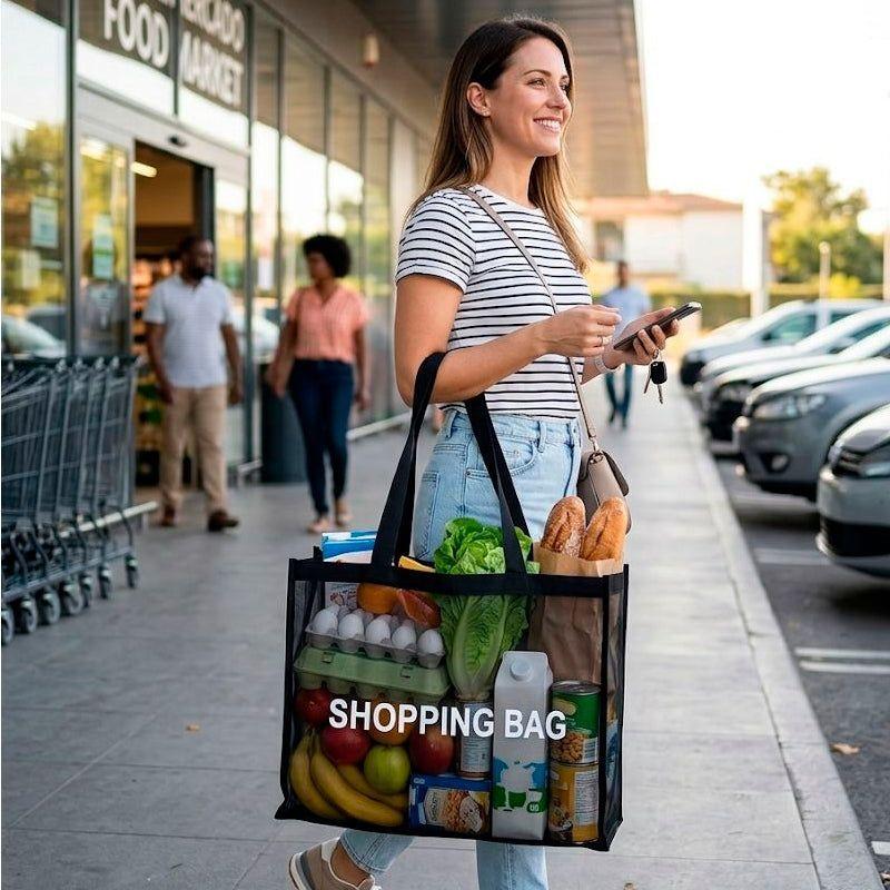 Bolsa De Compras Grande Con Asa Bolso Para Playa Reutilizable-2