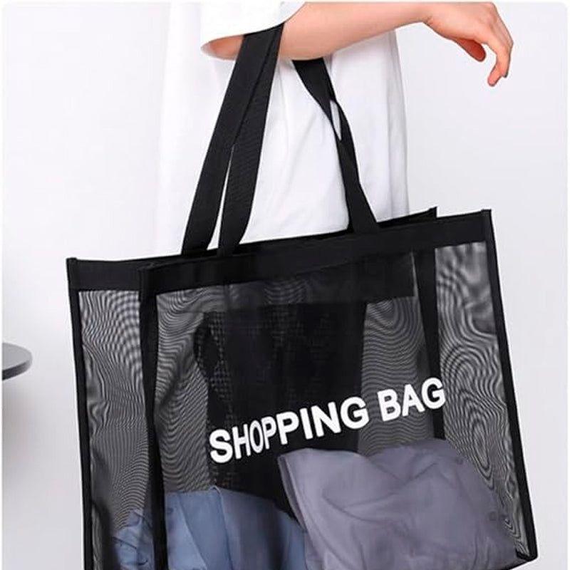 Bolsa De Compras Grande Con Asa Bolso Para Playa Reutilizable-3