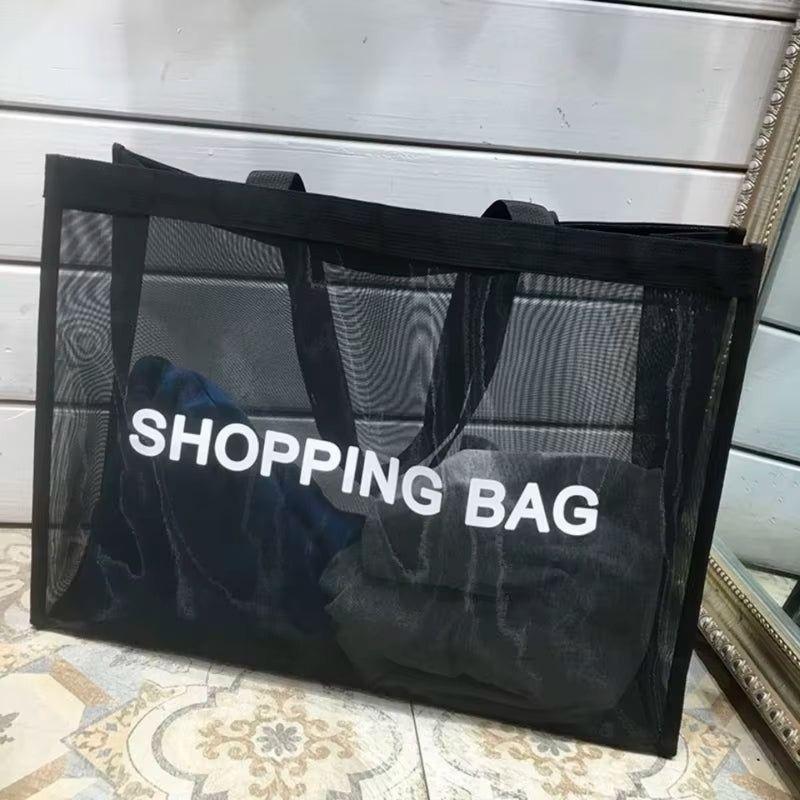Bolsa De Compras Grande Con Asa Bolso Para Playa Reutilizable-7