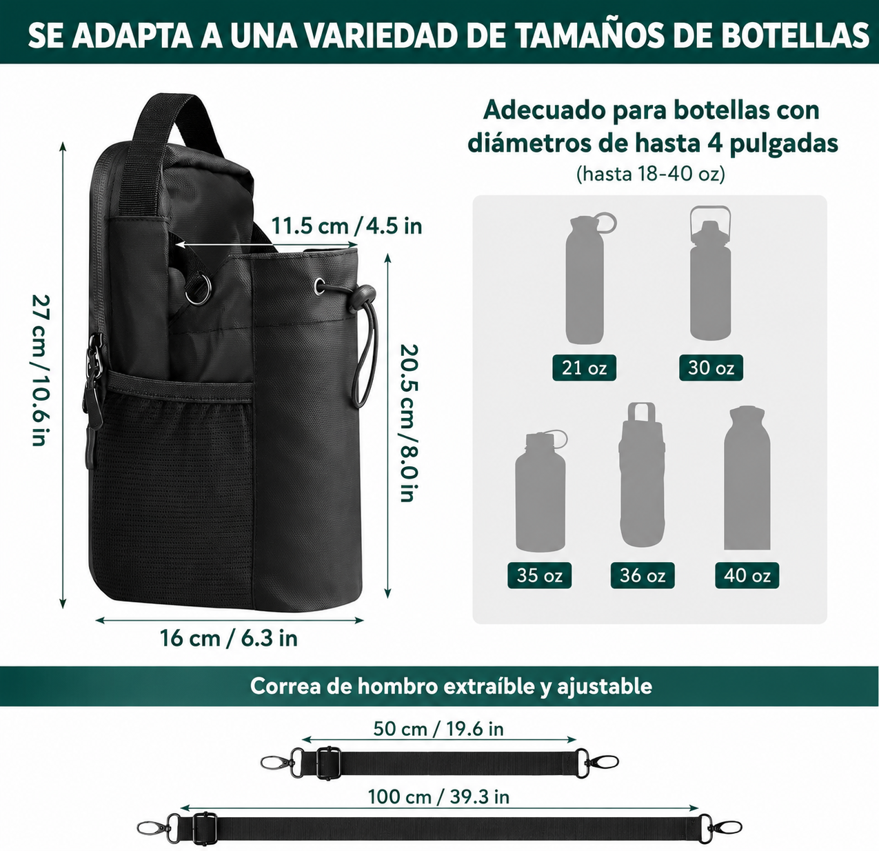 Bolso Magn tico Para Gimnasio Soporte Para Botella De Agua-8