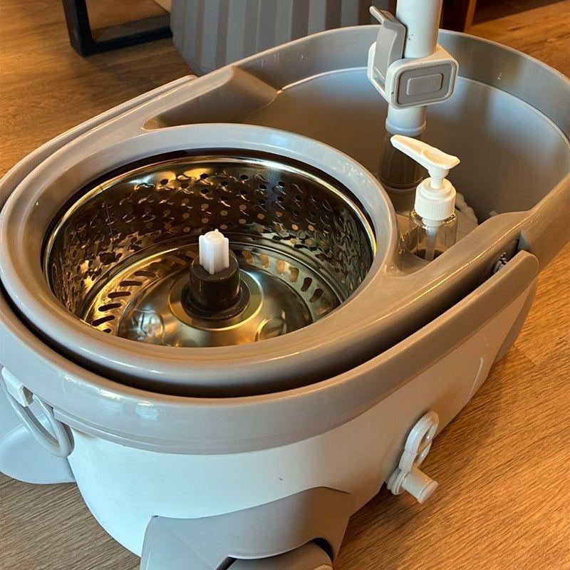 Cubo De Trapeador Universal Balde Acero Centrifugo Con Mopa-6