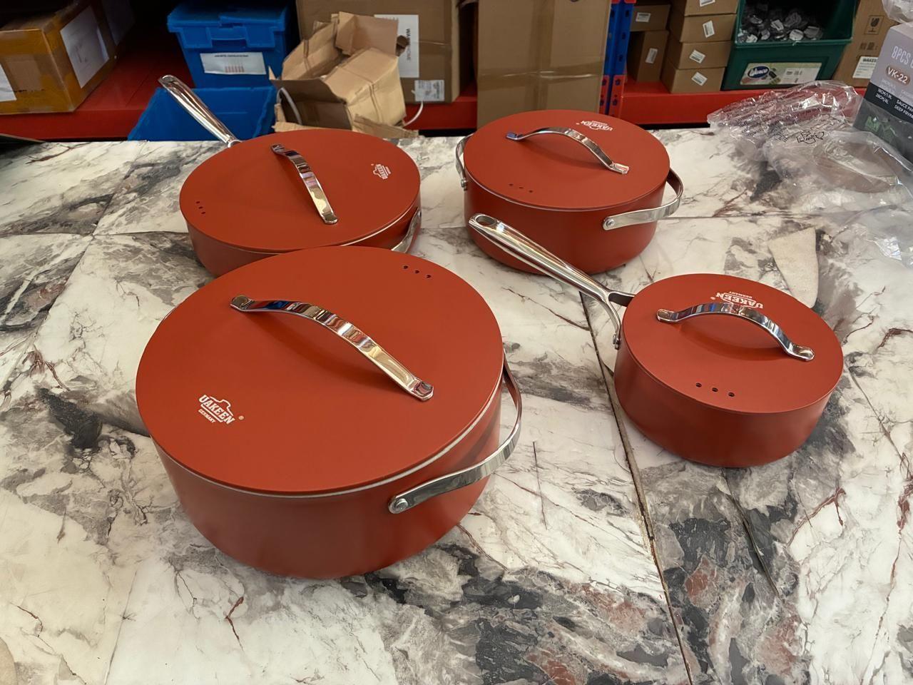 Juego De Ollas Anti Adherente Bateria De Cocina 8 Piezas-7