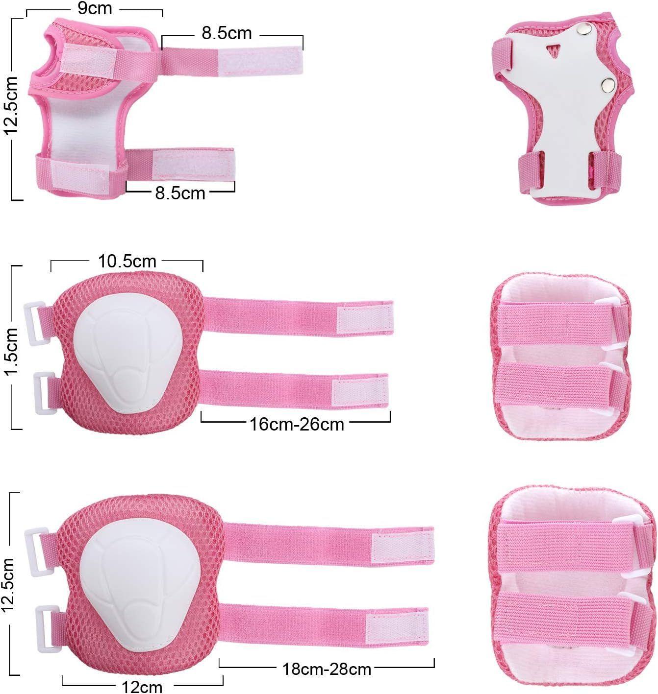 Patines 4 Rueda Rosa Ajustable Para Niña + Kit De Proteccion-3