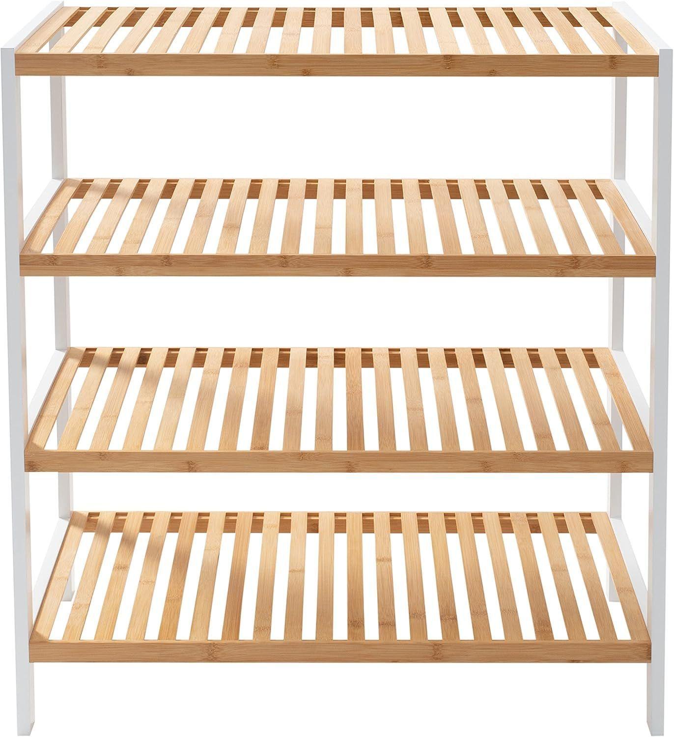 Estante Organizador De Bambu Mueble De Lujo Para Cocina Baño 4 Niveles | Alto 55cm-2