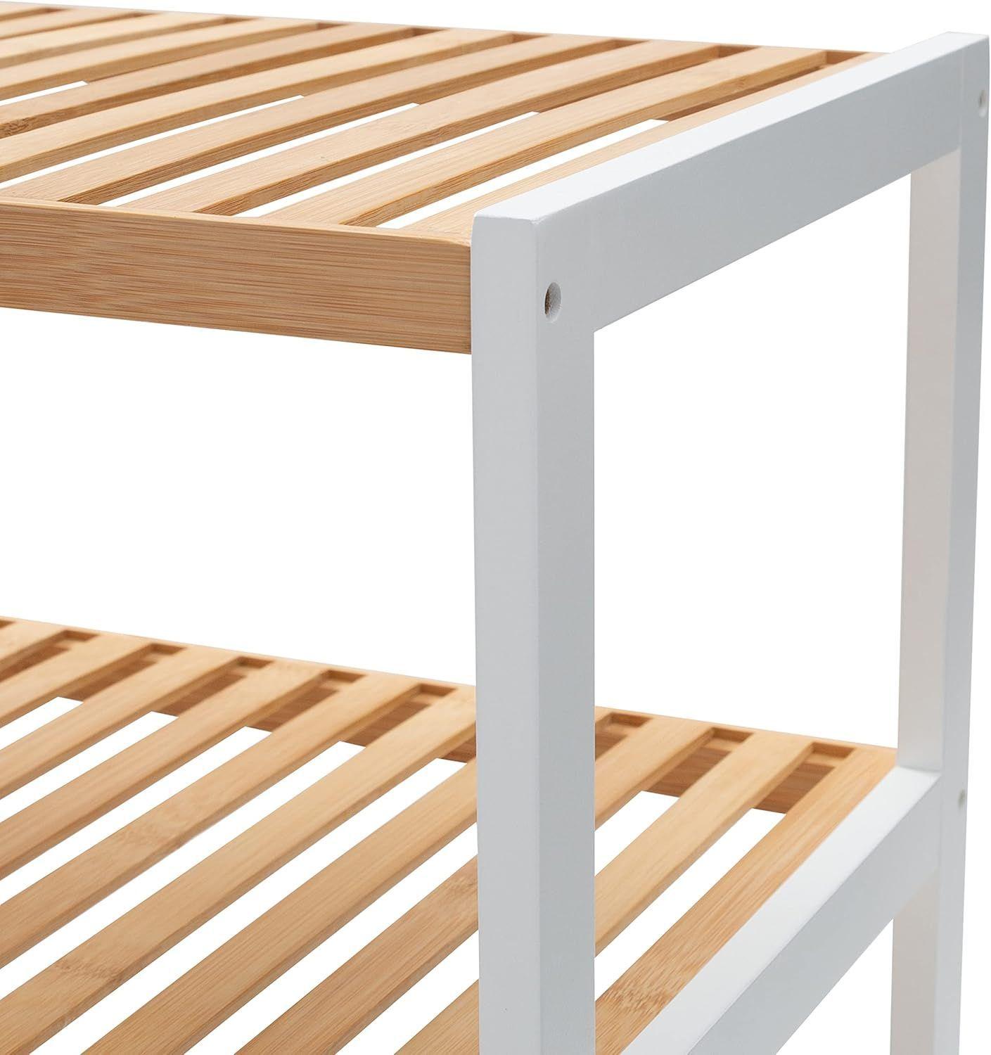 Estante Organizador De Bambu Mueble De Lujo Para Cocina Baño 4 Niveles | Alto 55cm-3