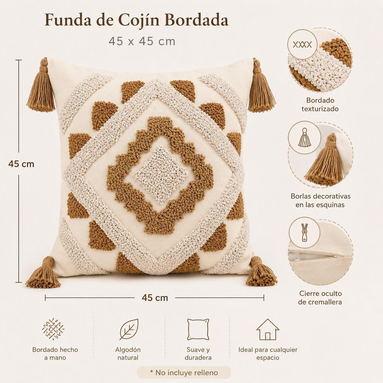Funda De Cojin Decorativa Boho Nordico Cojin Decoraci n-4