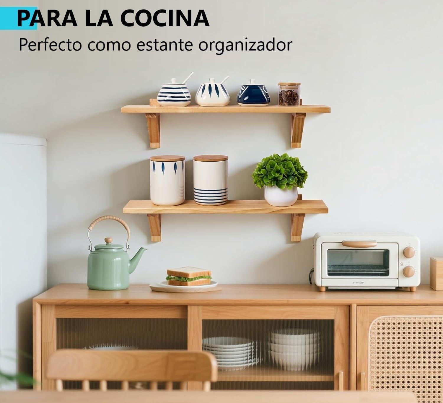 Estante Organizador Baño Repisas Flotantes Pared Marrón Grande-4