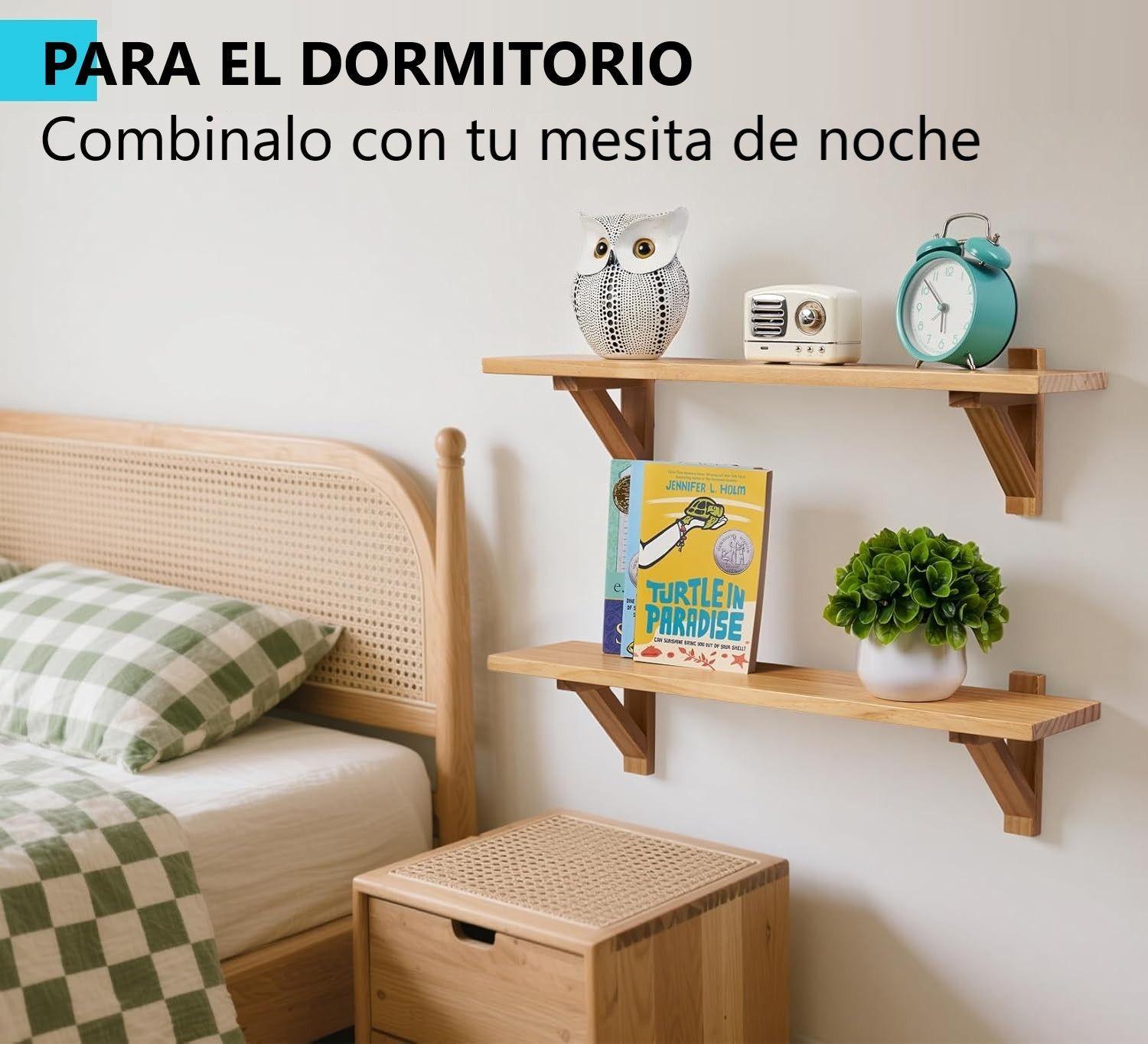 Estante Organizador Baño Repisas Flotantes Pared Marrón Grande-5