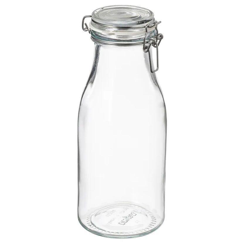 Botella De Vidrio Para Jugo Leche Tapa Hermetica De Bisagra-7