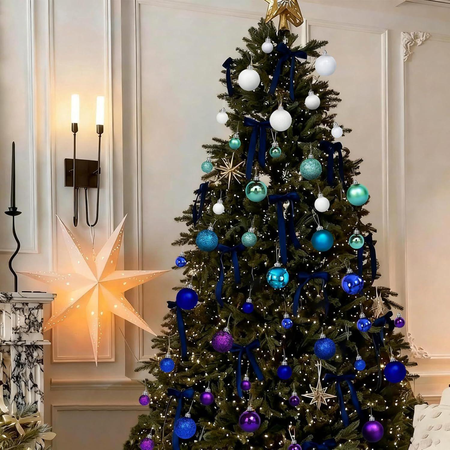 24 Esferas Navideña 8cm Bambalinas Adornos Arbolito Navidad-2