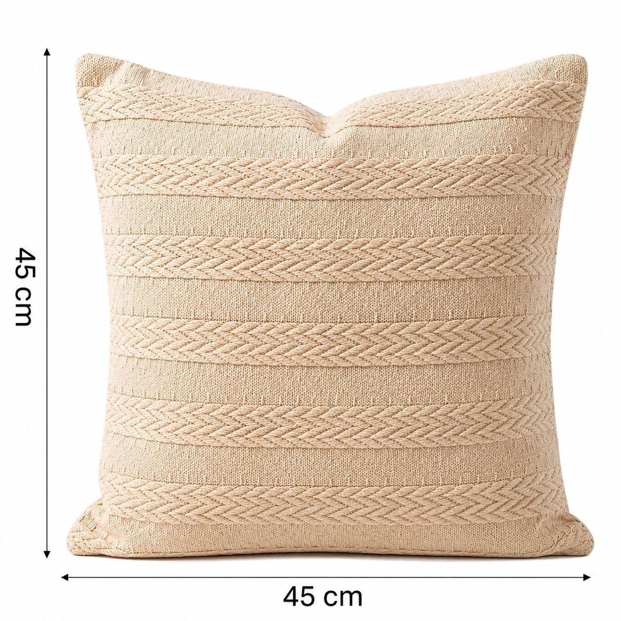 Funda De Cojin Boho Tejida 45x45cm Funda De Almohada De Sofa-5
