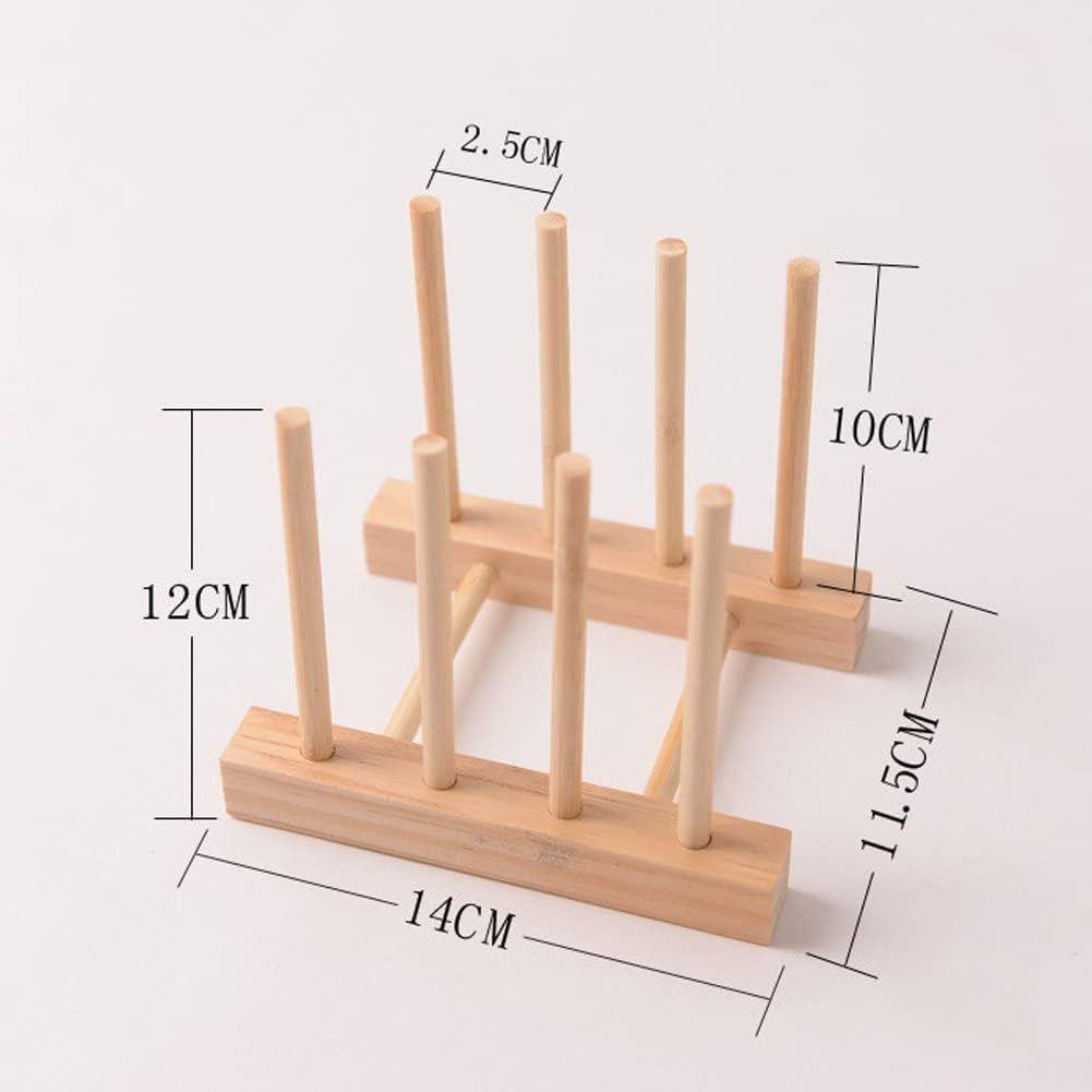 Soporte Para Platos Y Tapas De Madera Organizador De Cocina-4