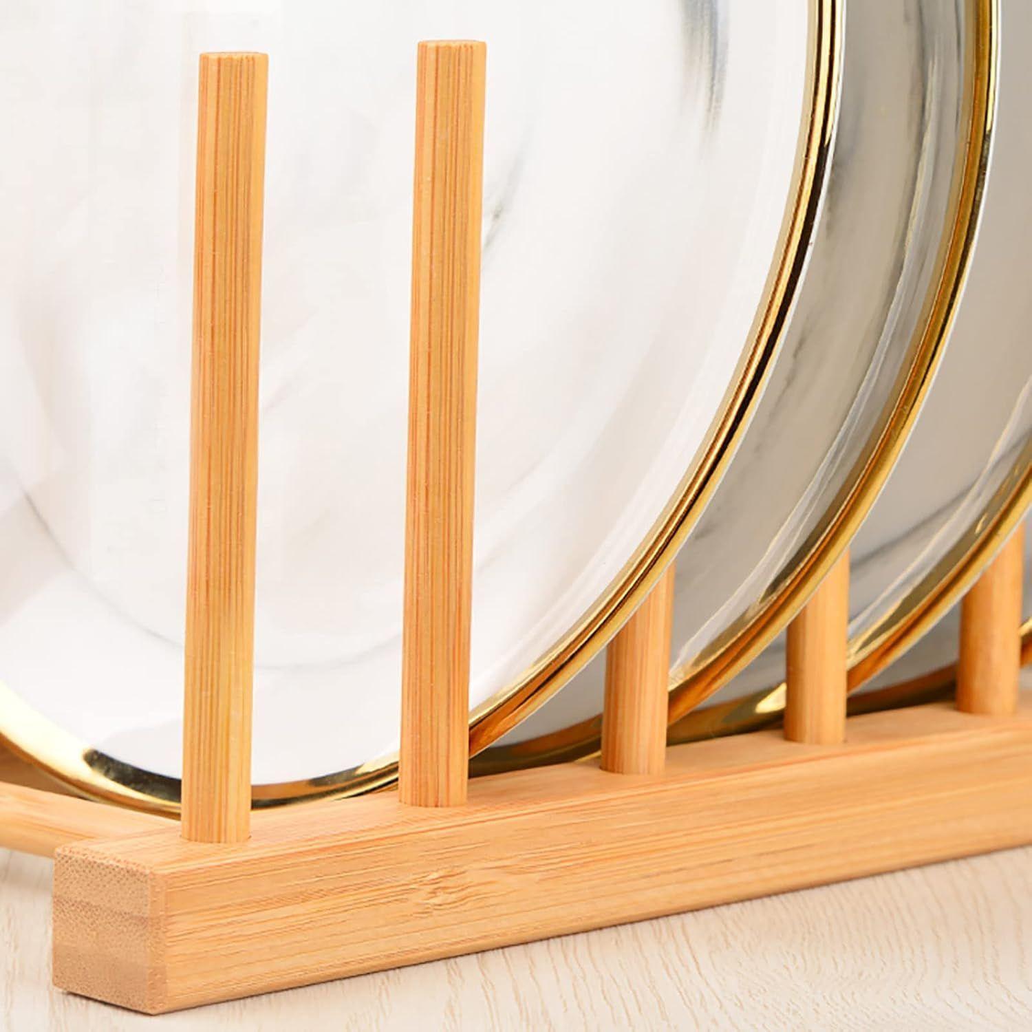 Soporte Para Platos Y Tapas De Madera Organizador De Cocina-7