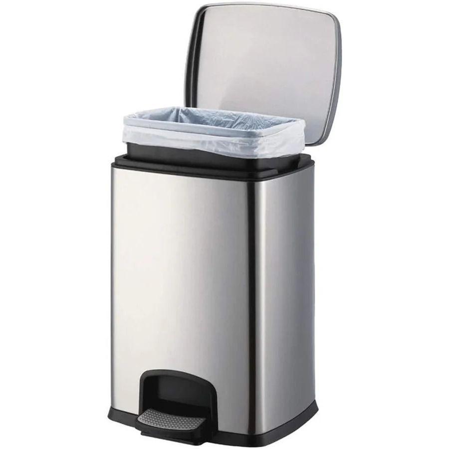 Basurero Cubo De Basura De Acero Inoxidable 30 Litros Hogar Oficina-1