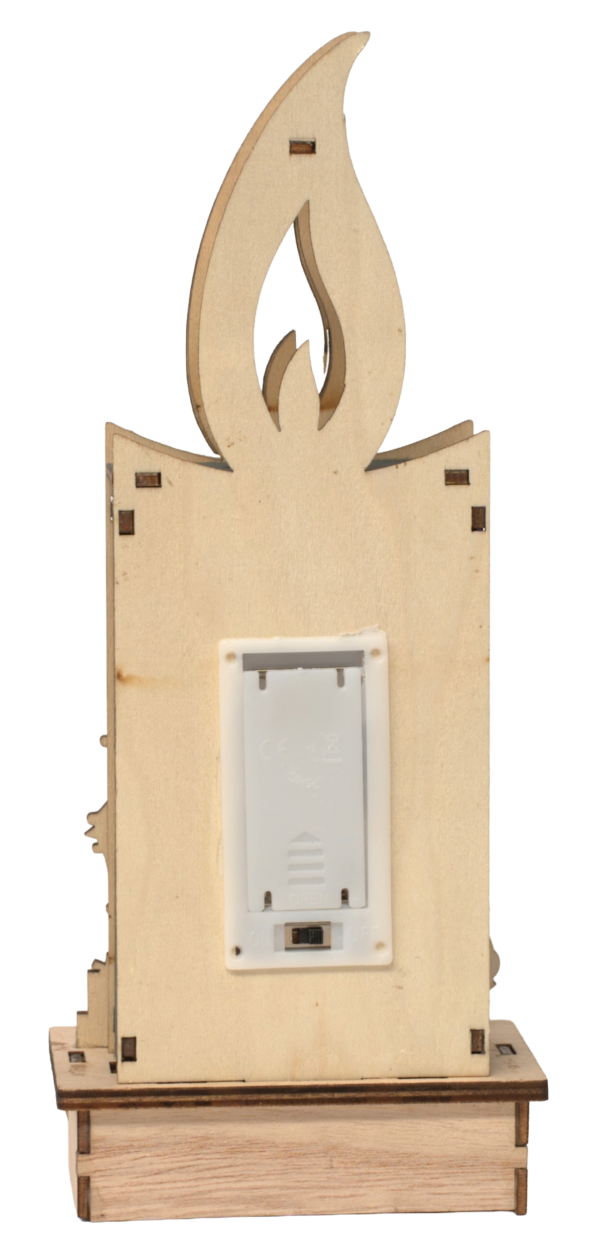 Adorno Navideño De Madera Para Escritorio Mini Vela Navidad Como En La Imagen-2