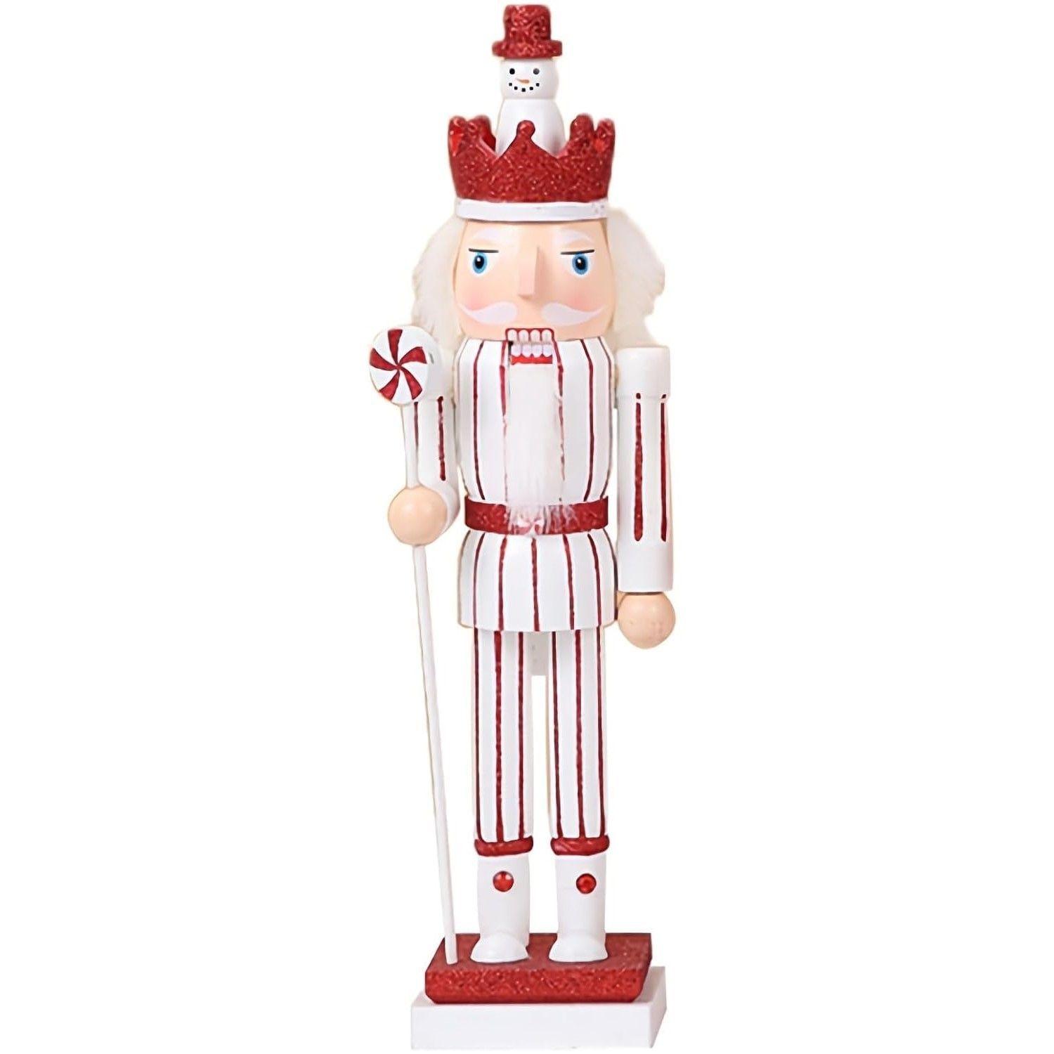 Soldado Cascanueces Navideño Madera Adorno Arbol De Navidad 38cm-0