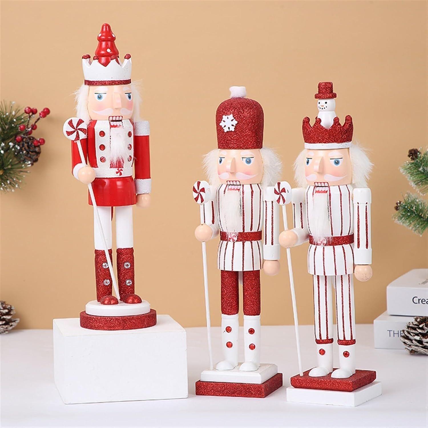 Soldado Cascanueces Navideño Madera Adorno Arbol De Navidad 38cm-1