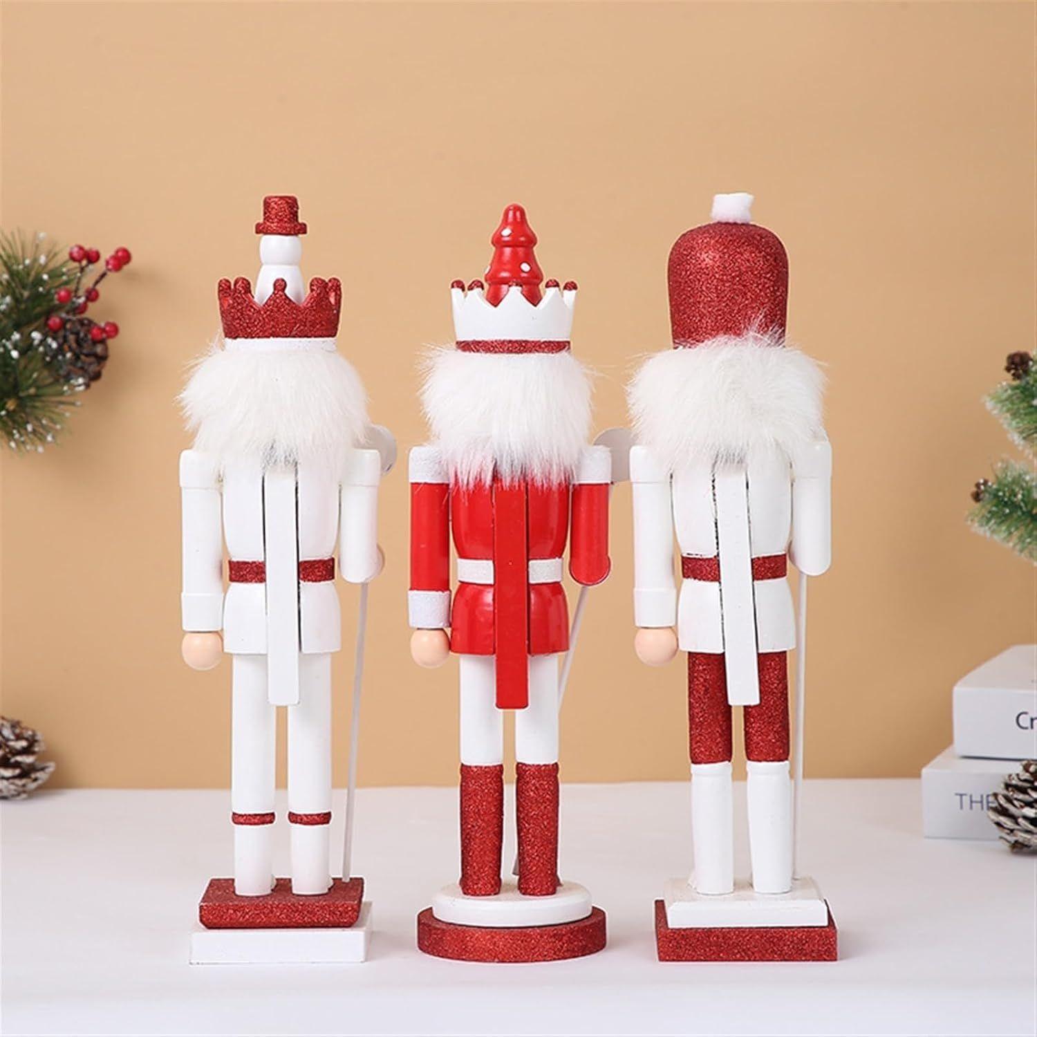 Soldado Cascanueces Navideño Madera Adorno Arbol De Navidad 38cm-2