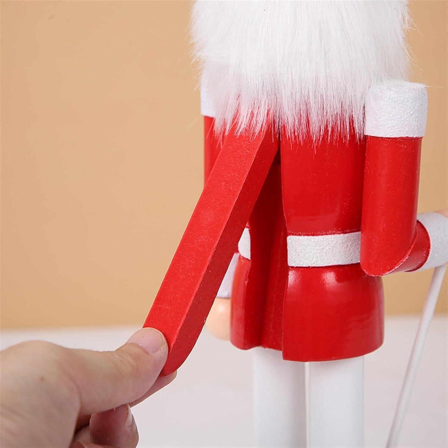 Soldado Cascanueces Navideño Madera Adorno Arbol De Navidad 38cm-3