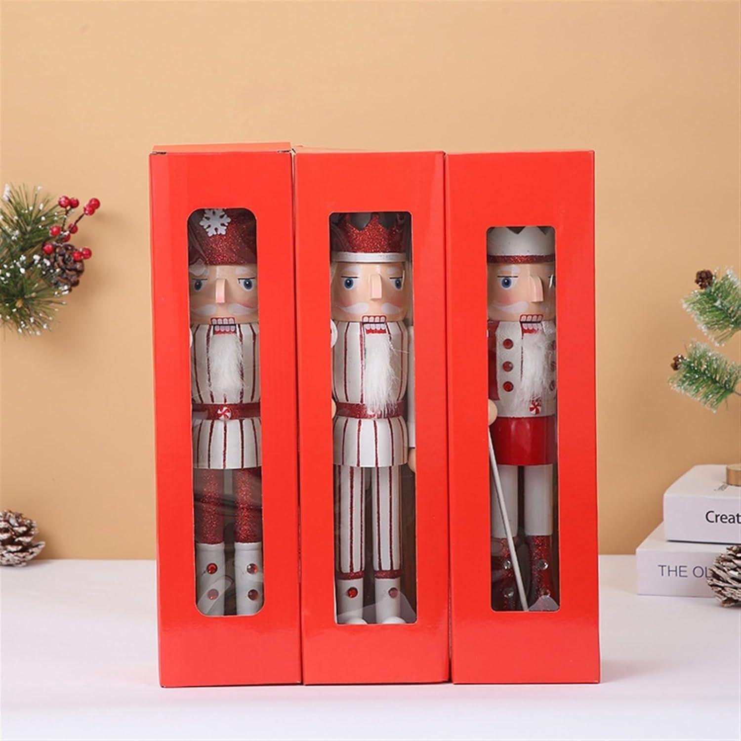 Soldado Cascanueces Navideño Madera Adorno Arbol De Navidad 38cm-4