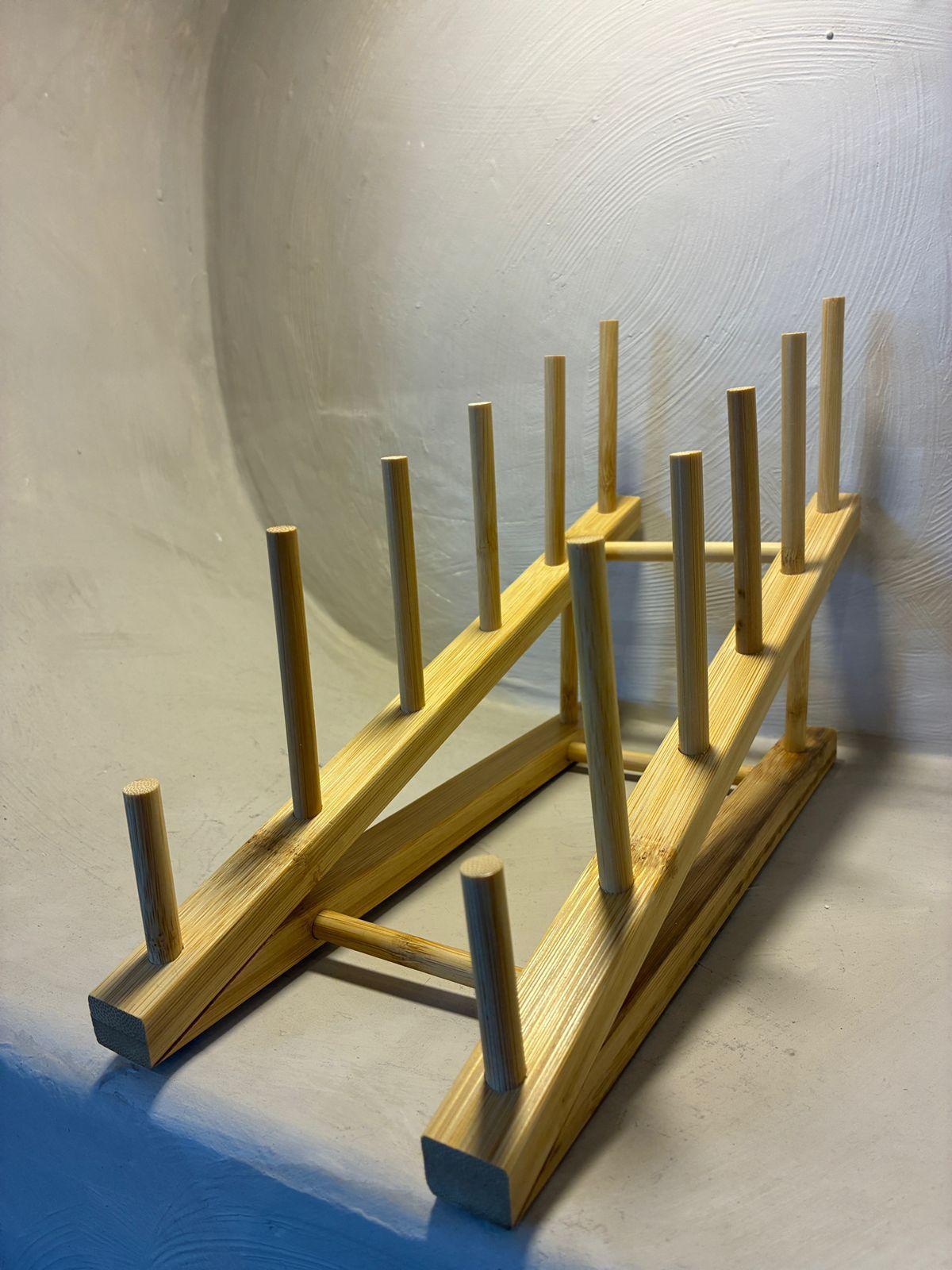 Soporte Para Platos Y Tapas De Madera Organizador De Cocina 1255-6