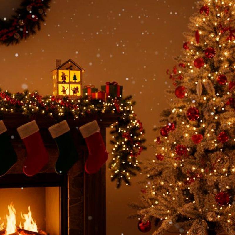 Adorno De Navidad Casita Navideña Iluminada De Madera Como En La Imagen-4