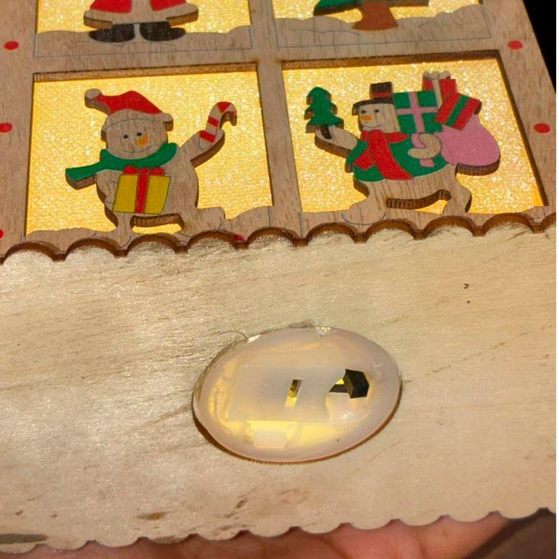 Adorno De Navidad Casita Navideña Iluminada De Madera Como En La Imagen-6
