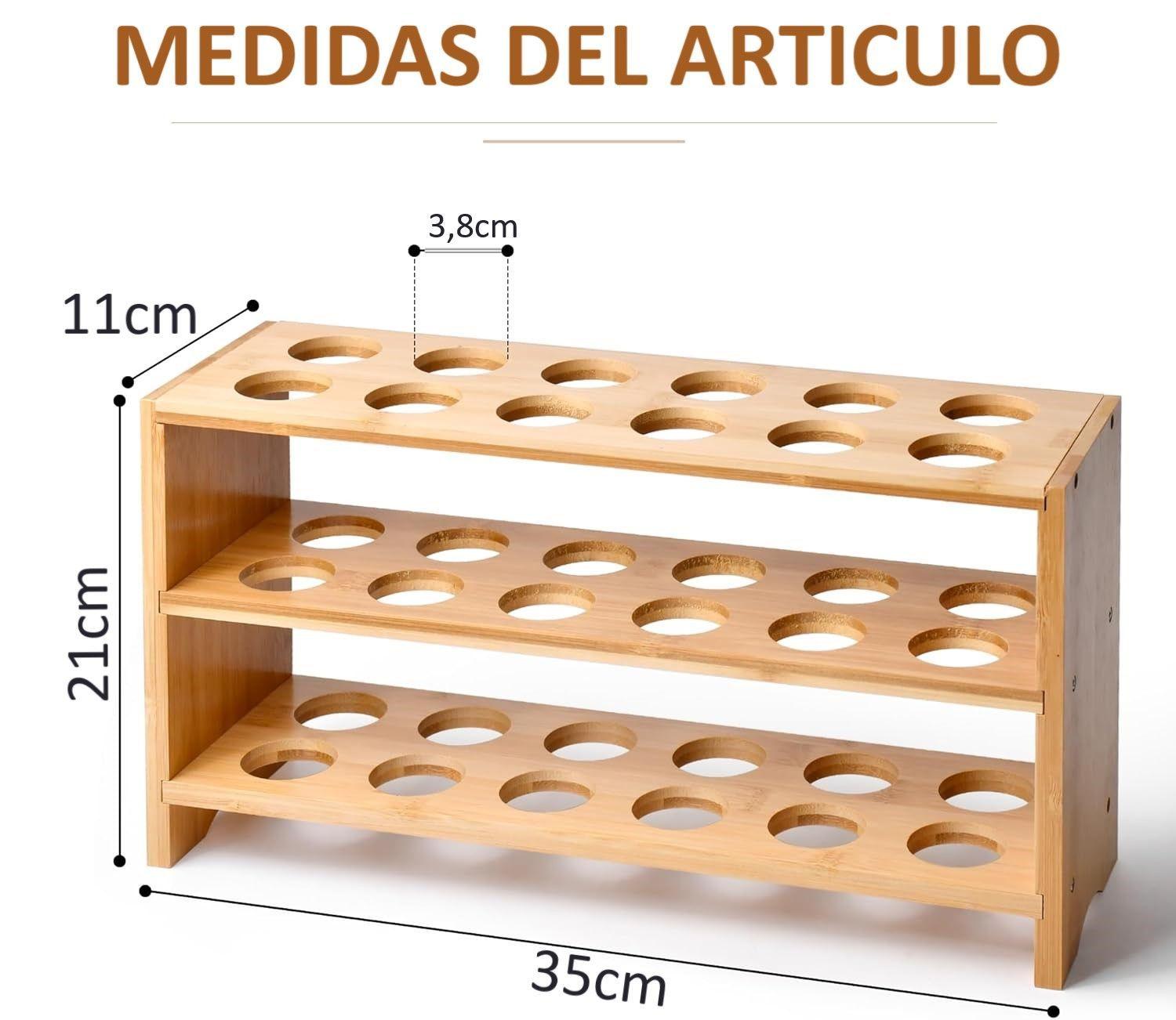 Organizador De Huevos De Bambú 36und Huevera Portahuevos Madera-3